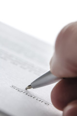 Obraz premium Signing a contract detail