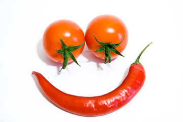 Czerwona papryka i pomidory