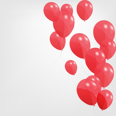 colored balloons, vector illustration