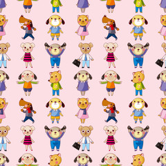 seamless dog pattern