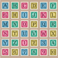 Vintage Alphabet Stamps