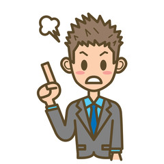 ビジネスマン　F01　上半身　叱る