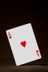 Ace of hearts balancing - portrait