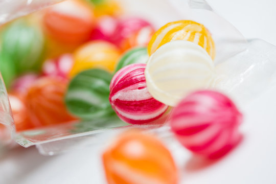 colorful round candies