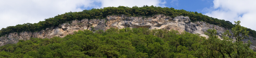 Fototapeta na wymiar Rocky ridge in the south of caucasus