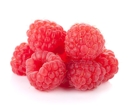 Fresh raspberry heap
