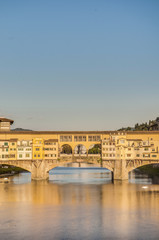 The Ponte Vecchio (Old Bridge) in Florence, Italy.