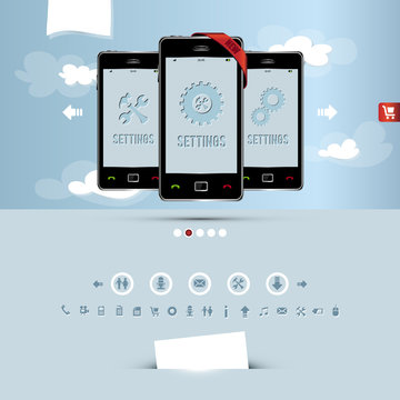 website template for smart phone and mobile phone company