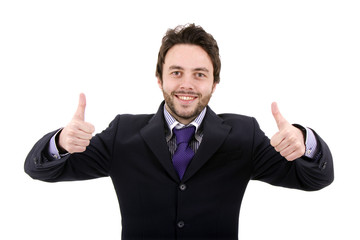 business man portrait on a white background