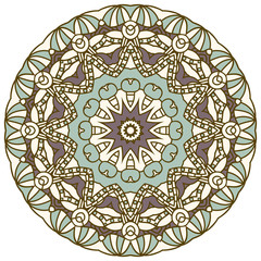 Vector round decorative design element