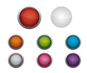 Blank Glossy Buttons