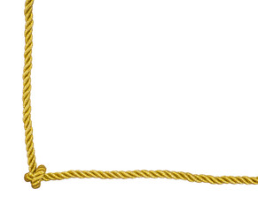 Gold rope frame corner with knot