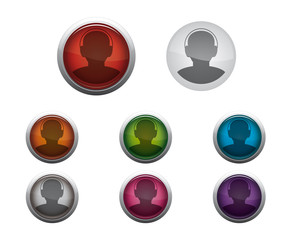Glossy Contact Buttons