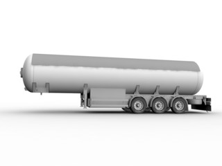 Grayscale Auto tank. 3D render.