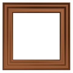 Wooden frame. 3D render.