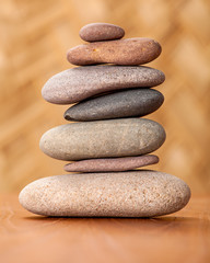 Fototapeta na wymiar Stack of zen stones