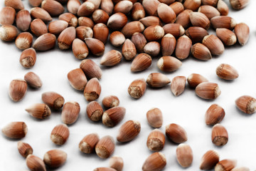 Tasty hazelnuts, close up