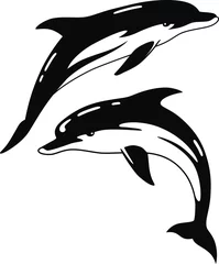 Crédence de cuisine en verre imprimé Dauphins dauphins