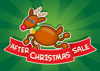After Christmas Sale Banner / Reindeer
