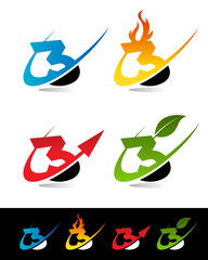 Swoosh Number Icons 3