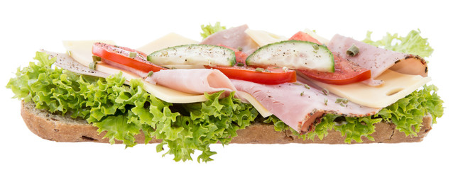 Ham- and Cheese Sandwich on white