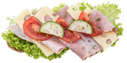 Ham Sandwich on white