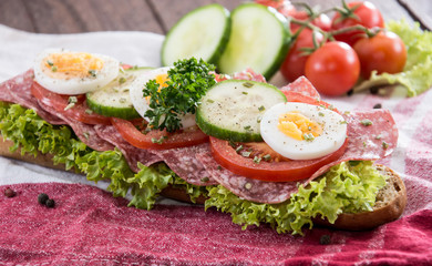 Fresh made Salami Sandwich