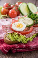 Fresh made Salami Sandwich
