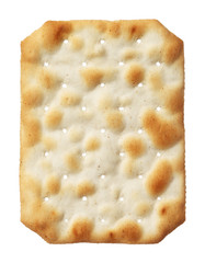 Water cracker isolated on white background, close-up