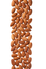 Almond border isolated on white background