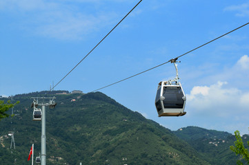 Cable cars in Ordu, Turkey