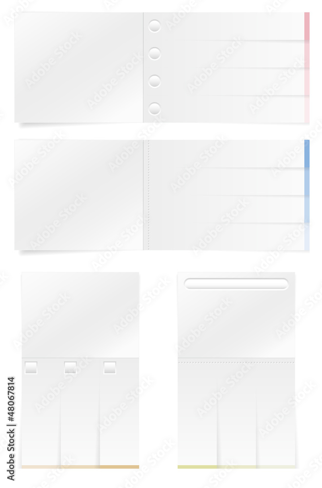 Poster Set of empty paper card for your text - vector file