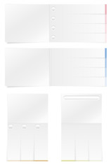 Set of empty paper card for your text - vector file
