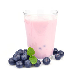 Fresh blueberries fruits and smoothies