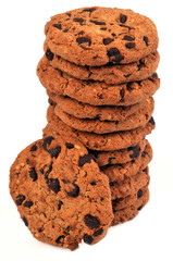 Pile de cookies aux pépites de chocolat