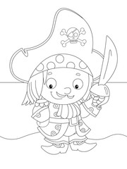The coloring page - pirate