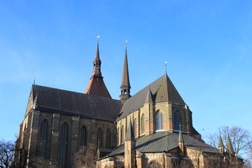 Fototapeta na wymiar Rostock Marienkirche