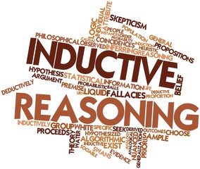 Word cloud for Inductive reasoning - obrazy, fototapety, plakaty