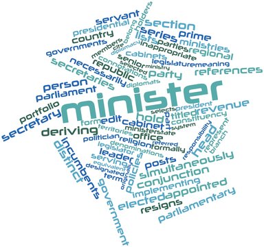 Word cloud for Minister