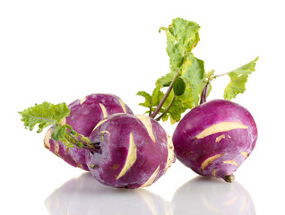 Fresh turnip isolated on white