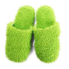 bright slippers, isolated on white