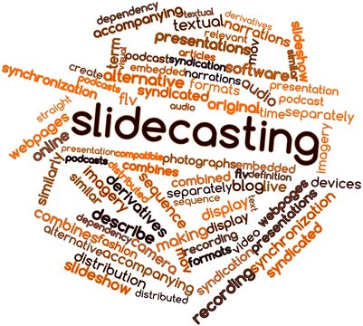 Word cloud for Slidecasting