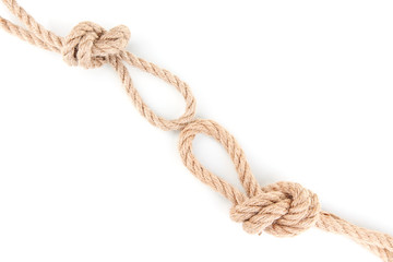 Loop knot isolated on white