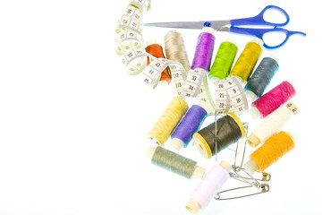 bright  background from sewing belonging