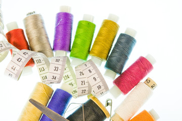bright  background from sewing belonging