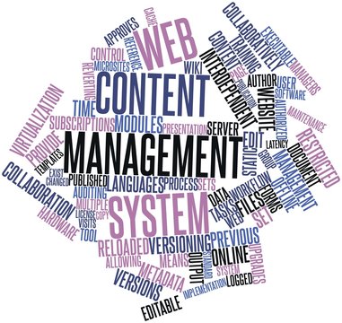 Word cloud for Web content management system
