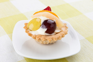 sweet cacke with fruits