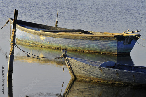 Barques En Duo Bleues Sur L Eau A Gruissan Aube En Occitanie France Wall Mural Didier Salou Barques En Duo Bleues Sur L Eau A Gruissan Aube En Occitanie France Wall Mural Didier Salou