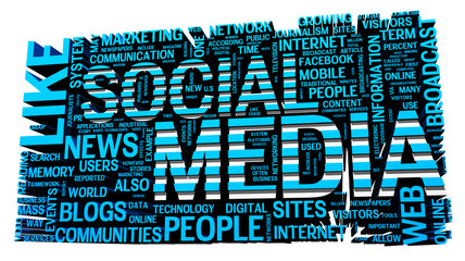 Social Media concepts isolated on white background