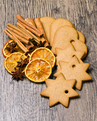 biscuits with  cinnamon and  orange dried